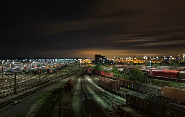 Car, forest, city, the city, the building, rails, cars, the car