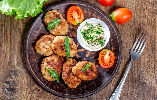 Picture greens, Board, plug, vegetables, tomatoes, Patty