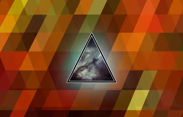 Space, corners, glow, texture, triangle