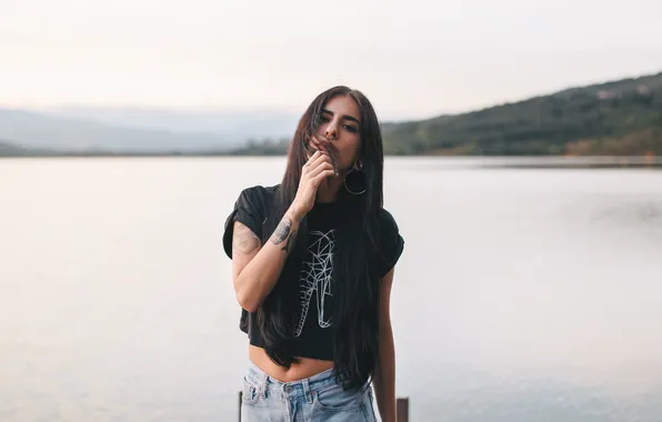 Look, girl, nature, face, hair