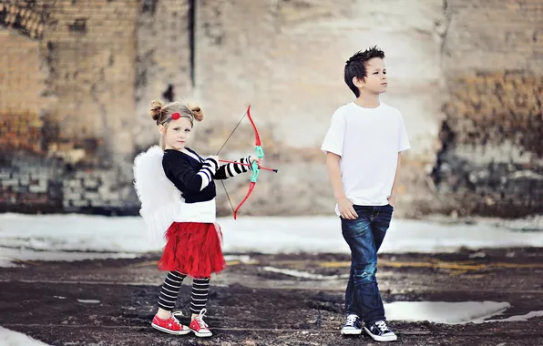 Picture Love, Girl, Street, Wallpaper, Angel, Boy, Background, Holidays