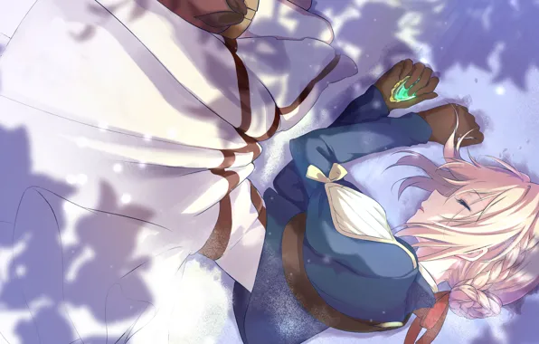 Girl, pendant, cyborg, Violet Evergarden