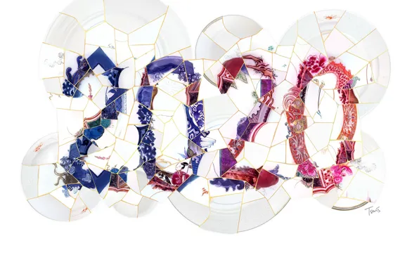 Fragments, figures, plates, year, Kintsugi 2020