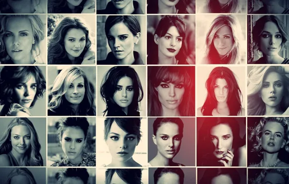 Charlize Theron, Jessica Alba, Scarlett Johansson, Angelina Jolie, Natalie Portman, Keira Knightley, Jennifer Aniston, Emma …