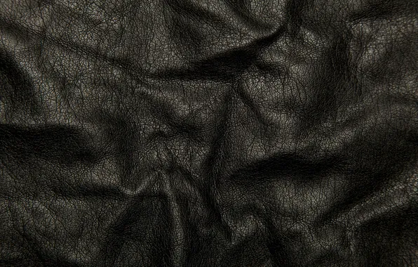 Cracked, background, texture, leather, black, folds