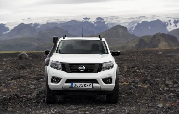 Picture white, Nissan, front, pickup, Navara, 2020, Off Roader AT32