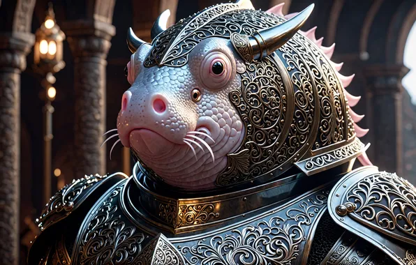 Armor, being, fantasy, 3D graphics
