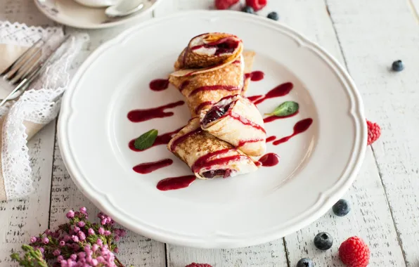 Sauce, Pancakes, Filling