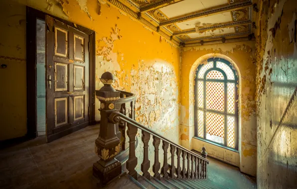 Background, wall, ladder