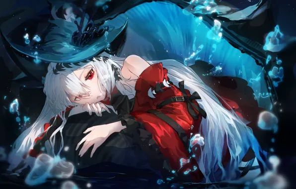 Water, girl, Arknights, Skadi