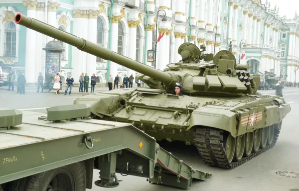 Tank, military equipment, victory parade