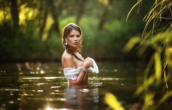 Look, beautiful girl, in the water, sexy, backwater, appearance, charming, Miki Macovei Come With