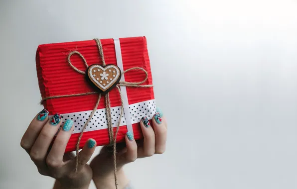 Gift, love, heart, romantic, gift