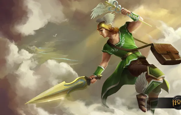 Picture God, sword, Heroes of Newerth, Scout, Hermes
