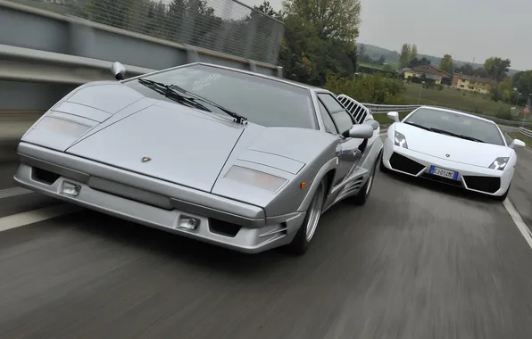 Lamborghini, Gallardo, the front, and, supercars, Countach, Lamborghini, Gallardo