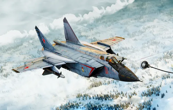 Picture Winter, Figure, Fighter, Art, MiG, MiG, BBC, Interceptor