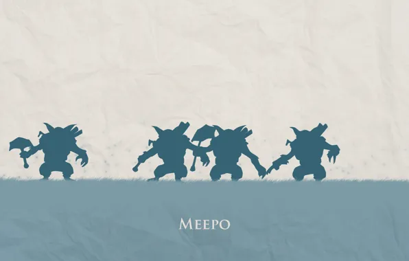 Picture blue, minimalism, hero, hero, Defense of the Ancients, DotA 2, brother brother, Geomancer