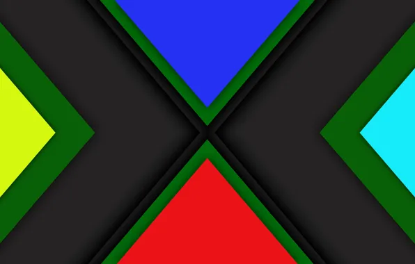 Color, background, triangles, layers