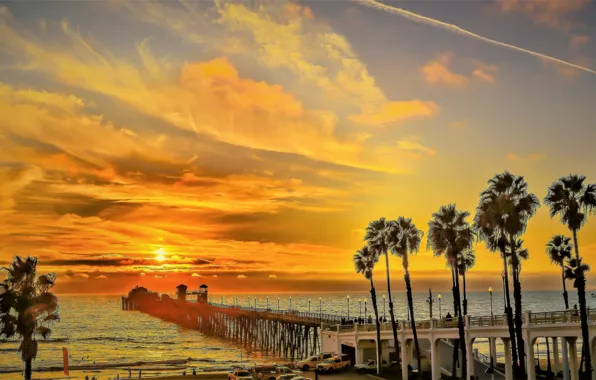 Sea, the sky, tropics, dawn, morning