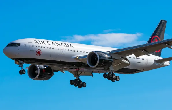 The plane, passenger, Air Canada, 777-200LR, C-FYUJ 01