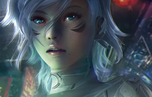 Eyes, look, girl, face, fiction, hair, beauty, anime