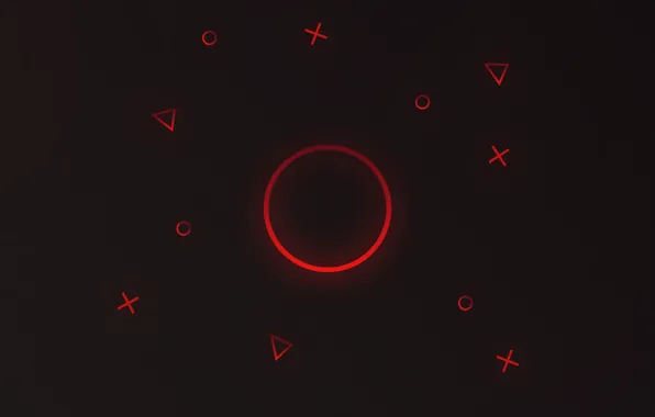 Circles, red, graphics, triangles, round, pros, TIC, red gradient