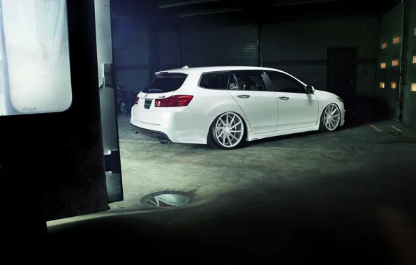 Tuning, white, white, Honda, Honda, Acura, Acura, Wagon