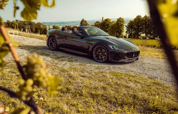 Maserati, Black, Cabrio, Pogea Racing, GrandCabrio