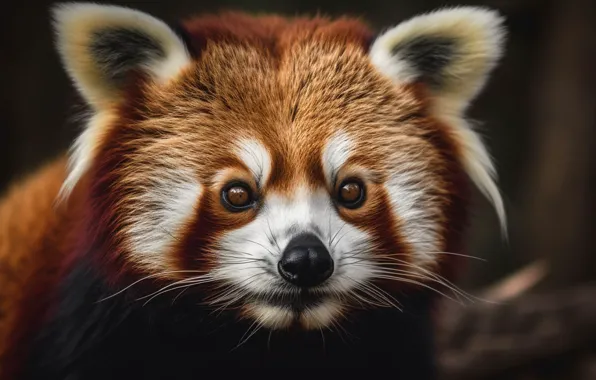Look, pose, red Panda, face, red Panda, AI art, neural network