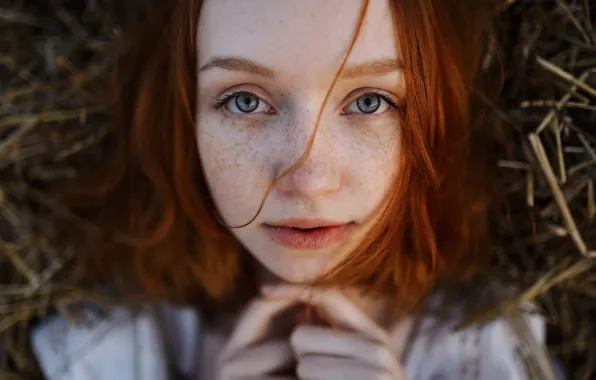 Freckles, redhead, ginger, Aleks Five