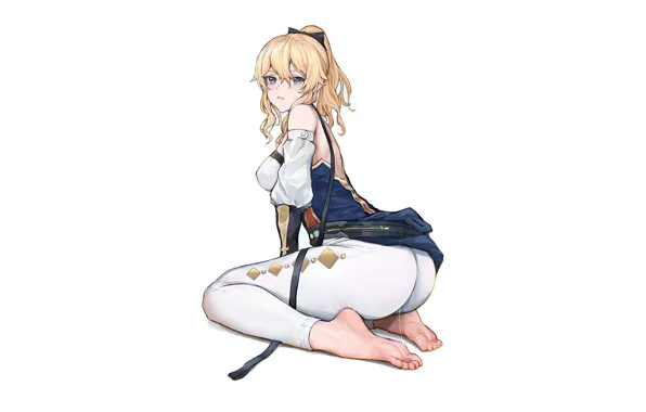 Picture girl, hot, sexy, wet, anime, blonde, babe, Jean