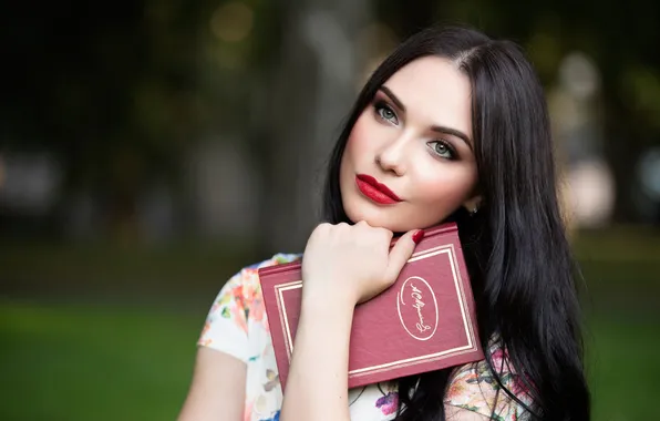 Pose, background, model, hand, portrait, makeup, brunette, hairstyle