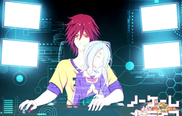 Anime, art, two, No Game No Life, No game no life