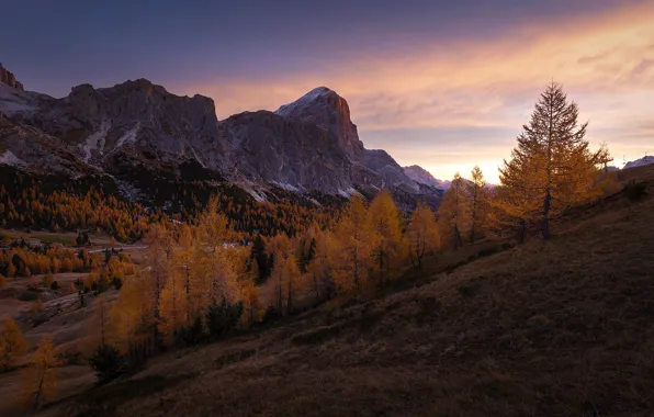 Wallpaper autumn, sunset, mountains for mobile and desktop, section ...