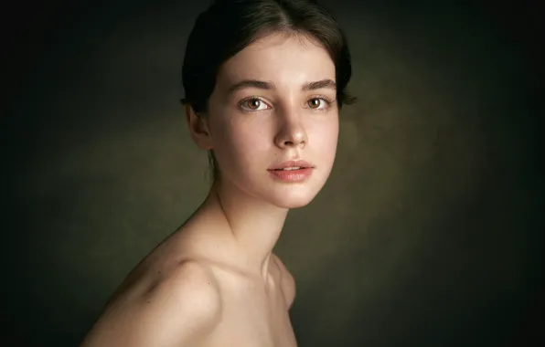 Picture portrait, brown-eyed, retouching, Alla, Alexander Vinogradov