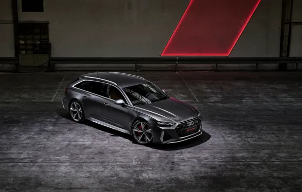 Picture Audi, top, universal, RS 6, 2020, 2019, dark gray, V8 Twin-Turbo