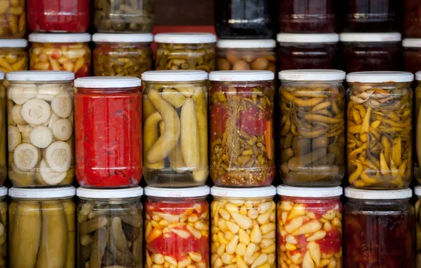 Banks, a lot, different, pickles, canned, billet