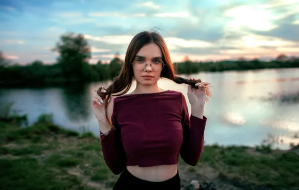 Girl, nature, Daria, Viktor Rakov