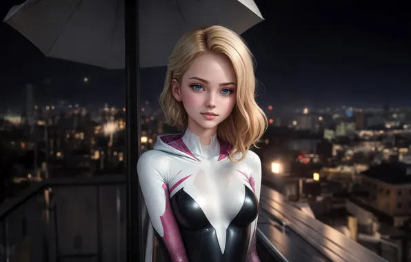 Girl, Gwen, Spider, Gwen Stacy, Spider Gwen, AI Generated