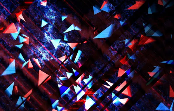 Light, pattern, color, figure, triangle, layer