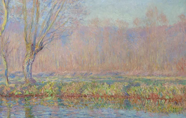 Landscape, nature, tree, picture, IVA, Claude Monet, Claude Monet