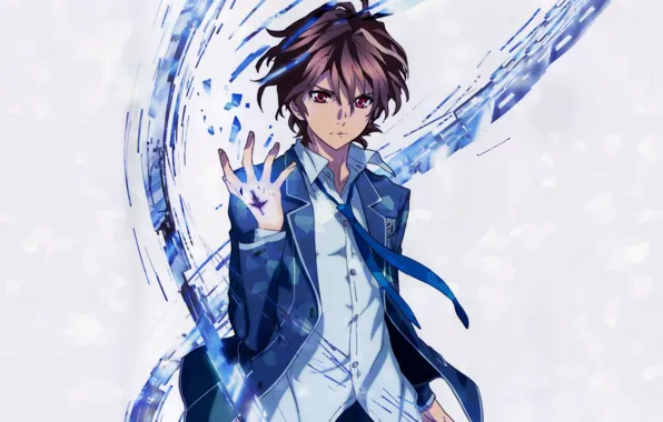 Picture tie, guy, gesture, school uniform, guilty crown, Shu Ouma, Guilty crown