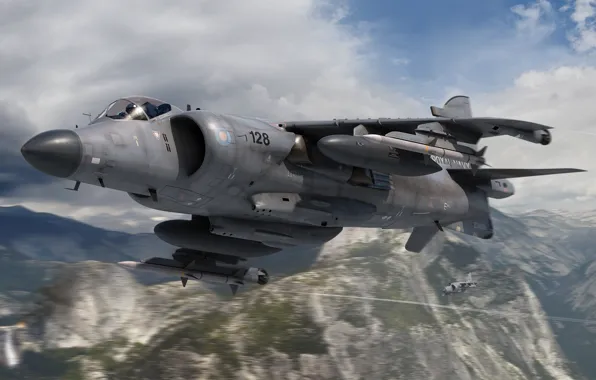 UK, fighter-bomber, Deck, royal navy, Adam Tooby, BAe Sea Harrier FA.2