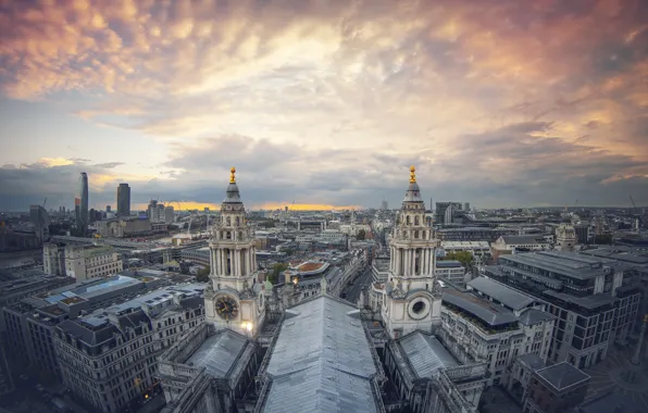 London, building, panorama, UK