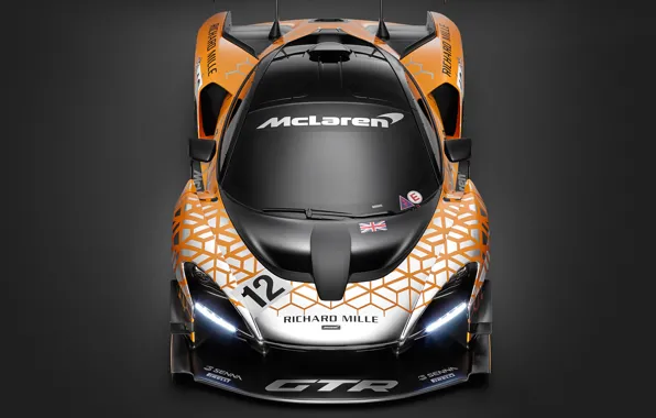 Concept, McLaren, GTR, racing car, front view, 2018, Senna