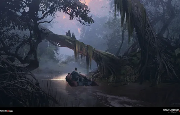 Forest, river, Uncharted 4, the jungle, jungle river