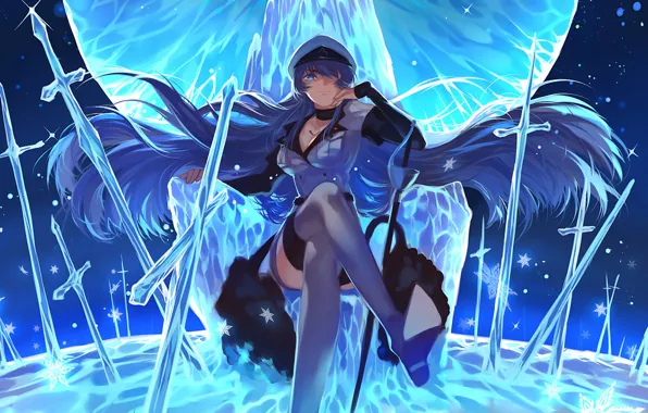 Girl, ice, jaegers, Akame ga kill, akame GA kill, Esdeath