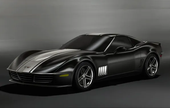 Black, Chevrolet, the concept, corvette 3R