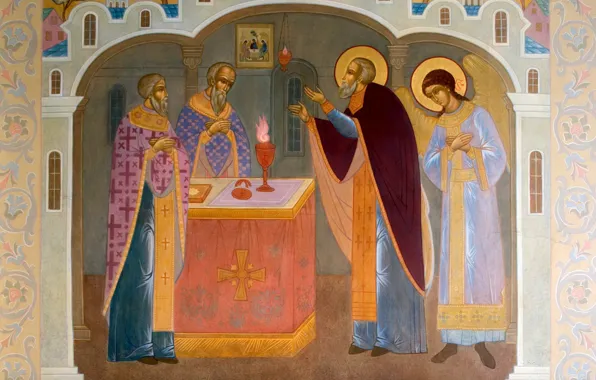Mural, icon, The Trinity-Sergius Lavra