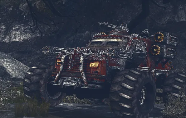 Chaos, Guns, Rockets, Weapons, Gatling Gun, Monster Truck